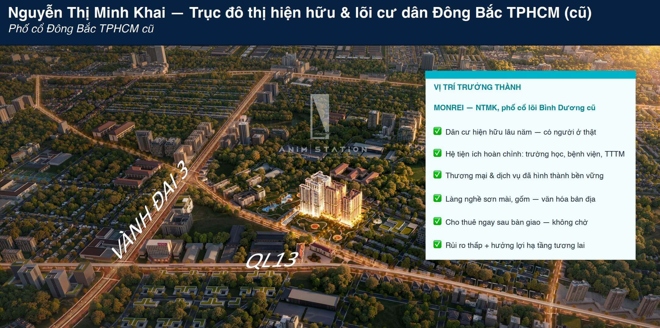 Vị trí Monrei Saigon ngay lõi cư dân Đông Bắc TP.HCM 