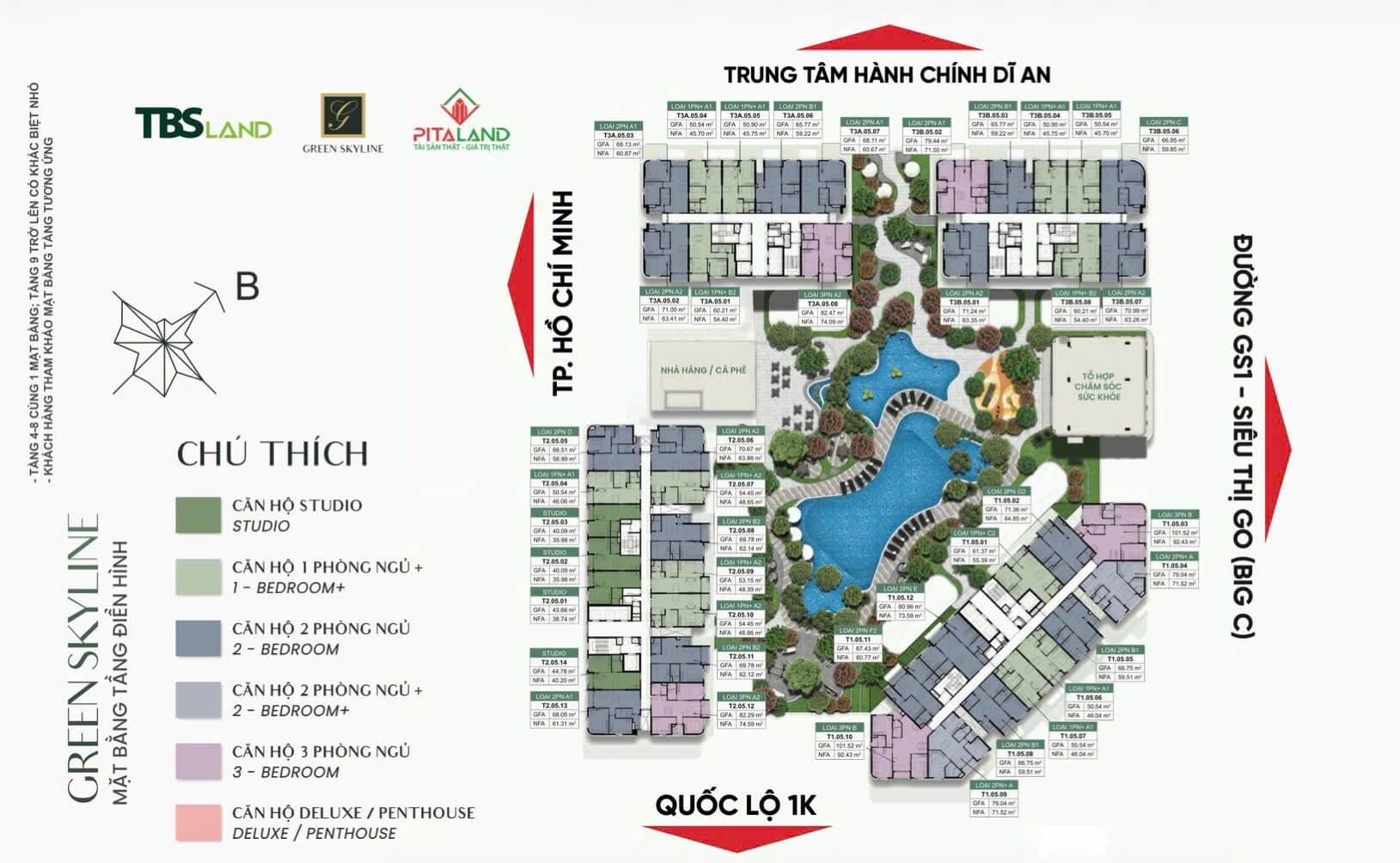 Tổng quan mặt bằng dự án Green Skyline